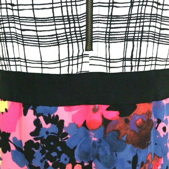 Ann Taylor LOFT shift dress sz 2 white windowpane - Picture 5 of 8